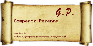 Gompercz Perenna névjegykártya